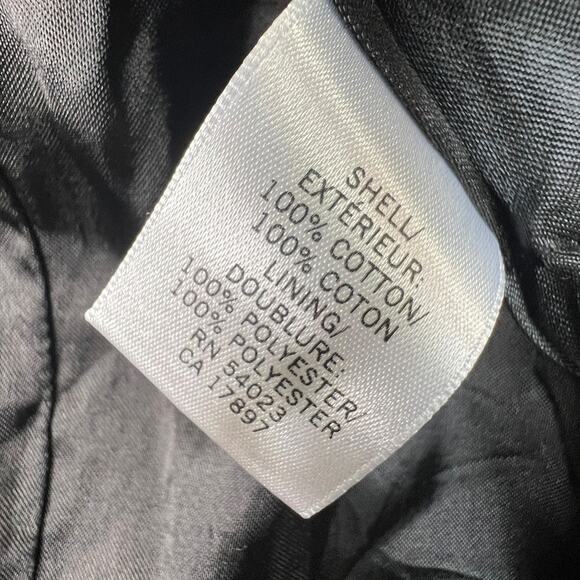 Banana Republic Factory Black White Geometric Jacket XSP Trench Coat Classic - Picture 11 of 12